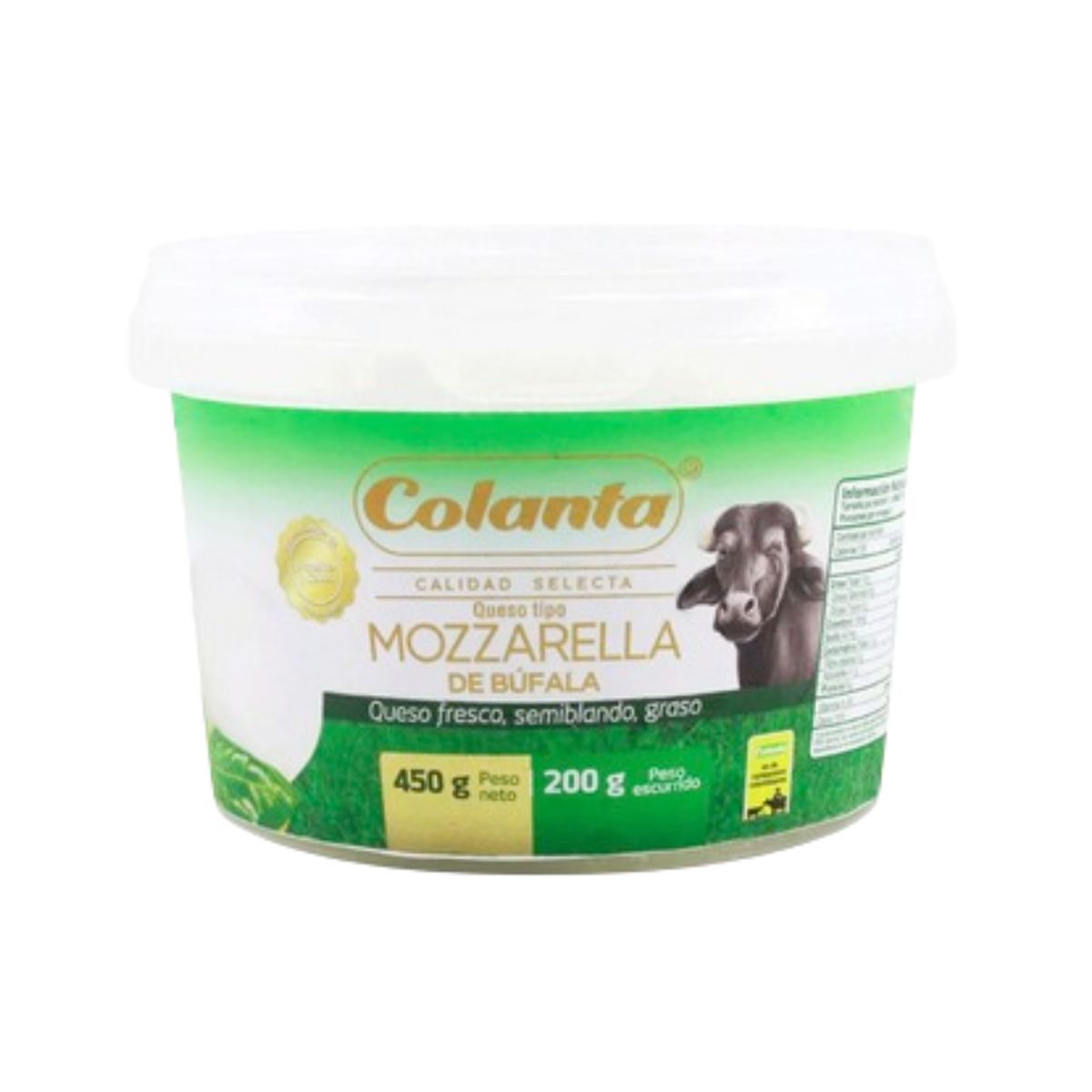 10X Queso Mozarella De Búfala Colanta x 450 Gr