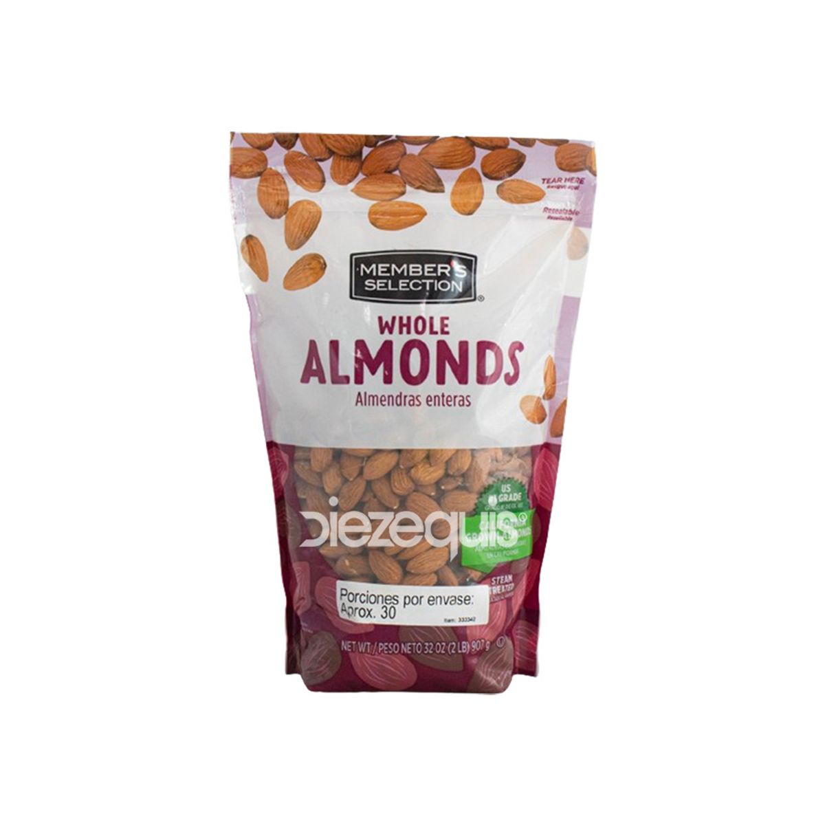 10X Almendras Enteras Saladas Member Selection x 907 Gr