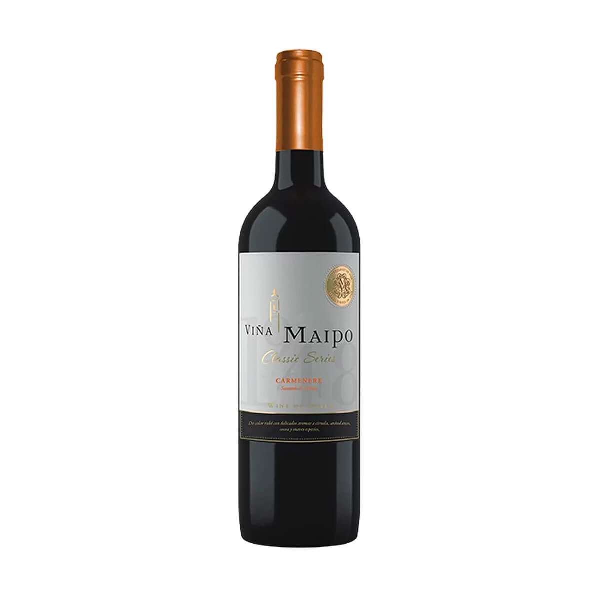 10X Vino Tinto Maipo Classic Series Carmenere Chileno x 750 Ml