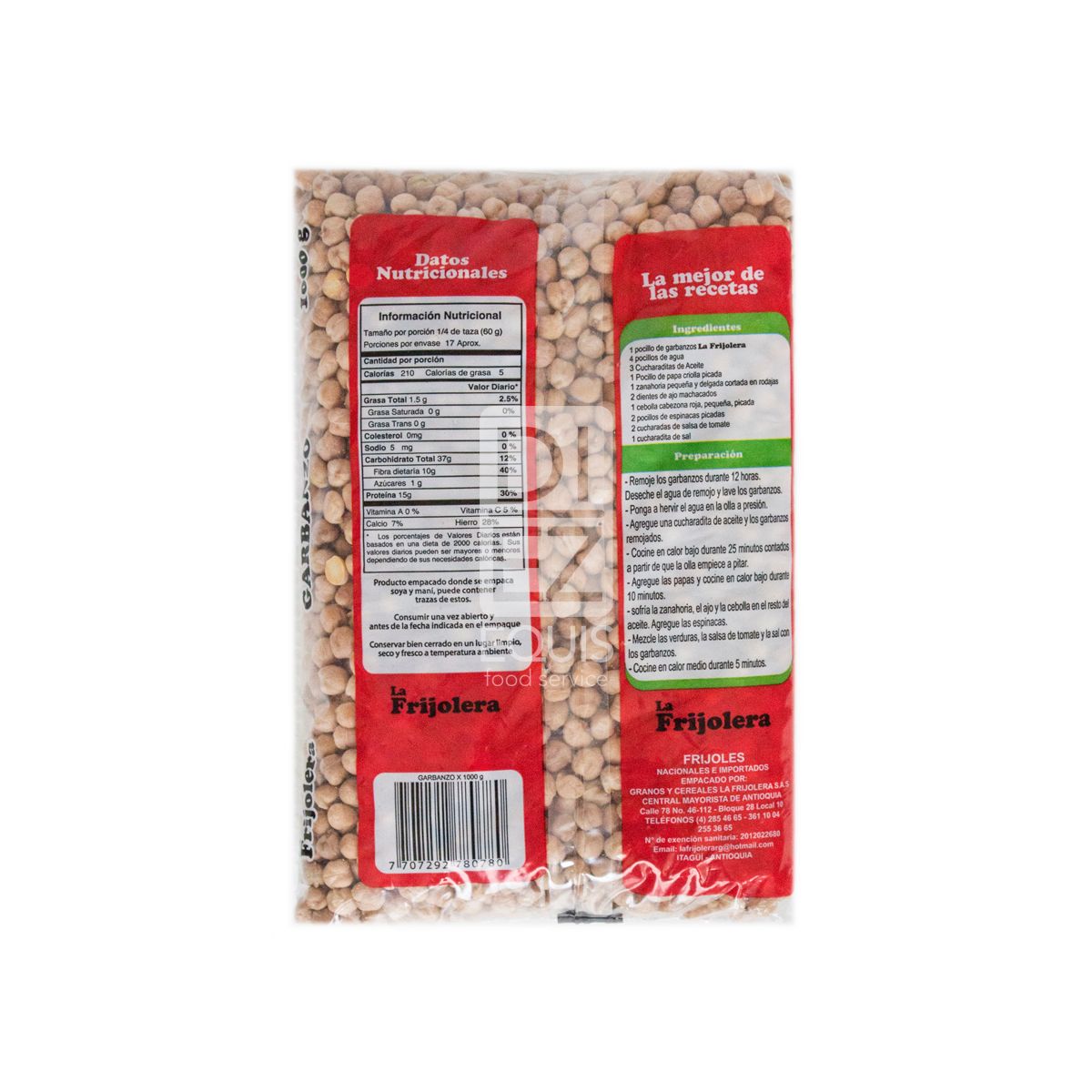 10X Garbanzo La Frijolera x 1000 G Bolsa