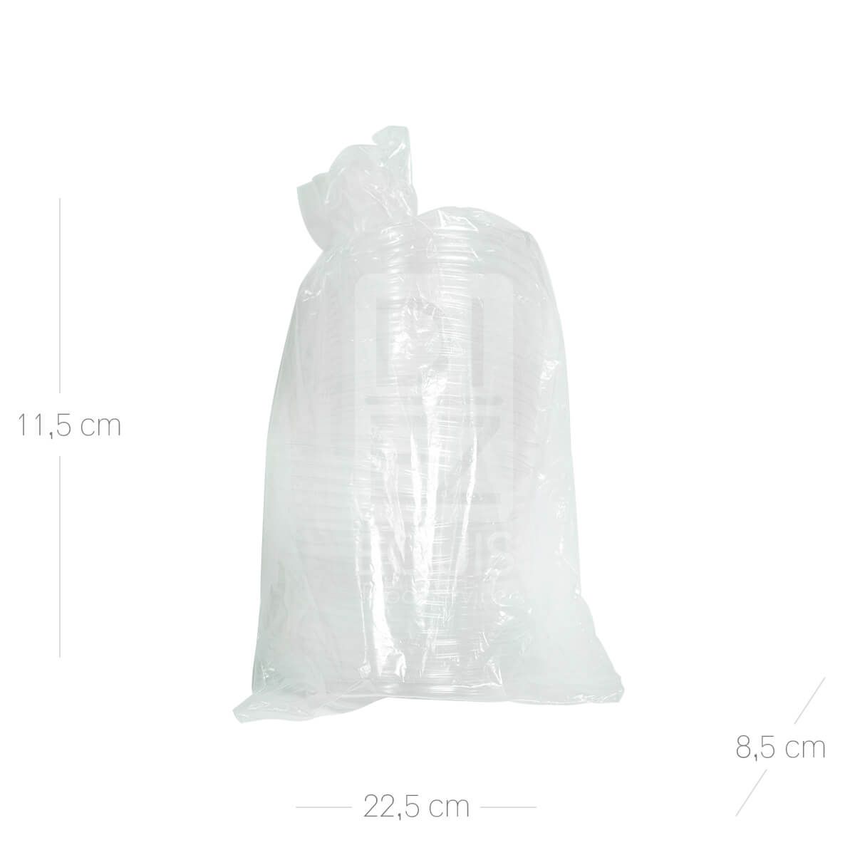 10X Tapa Cazuela Traslúcido 12-16 Oz x 25 Unid x Paquete