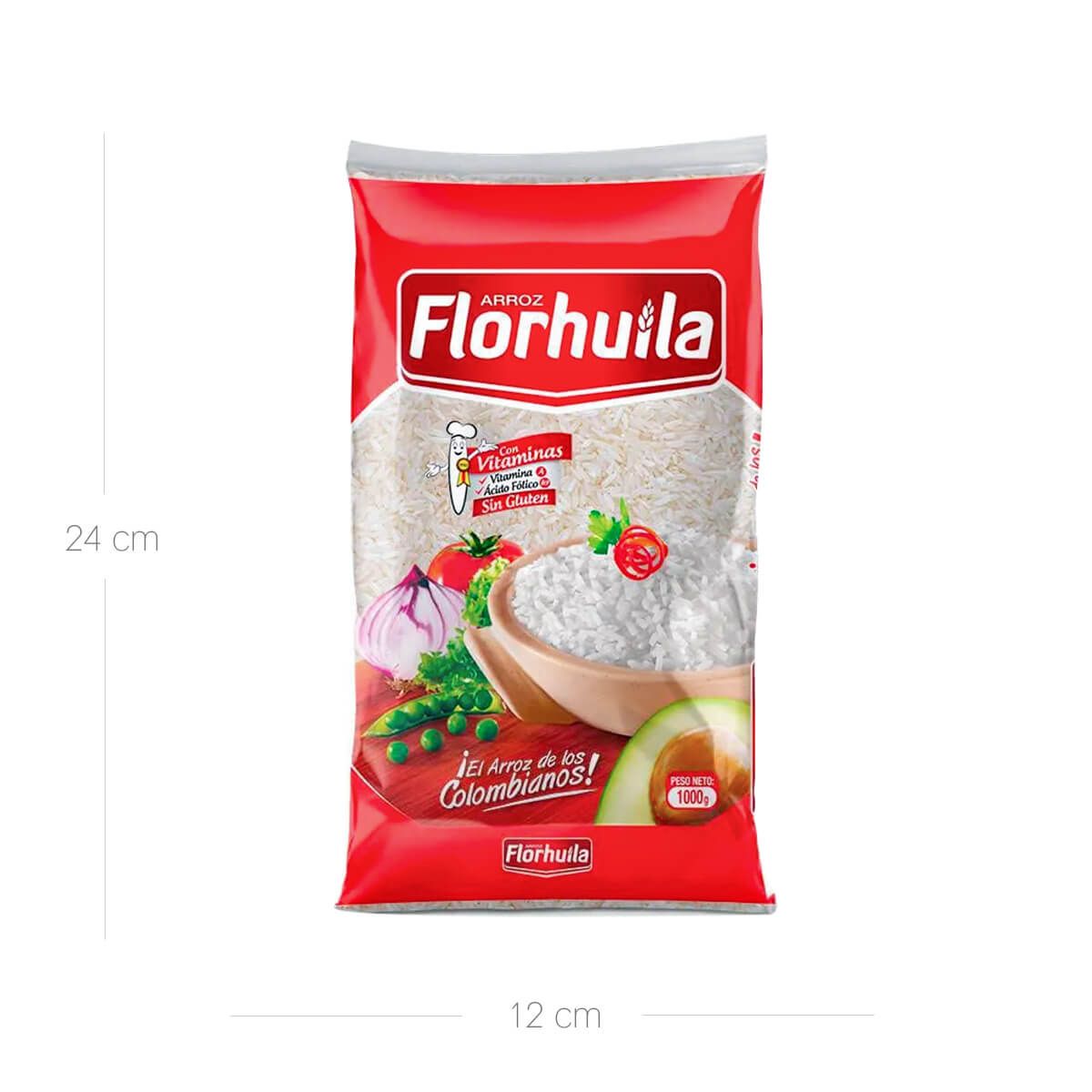 10X Arroz Florhuila Bolsa x 1000 Gr
