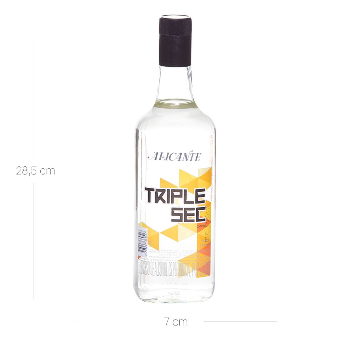10X Bebida Triple Sec Cóctel Blanco Alicante x 1000 Ml Botella 10% Vol