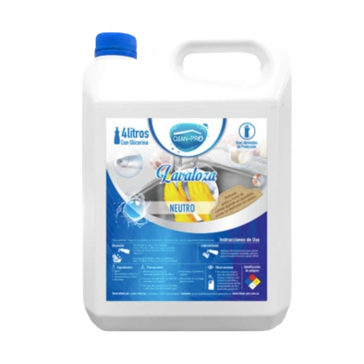 10X Lavaplatos Líquido Neutro Clean Pro x 4000 Ml