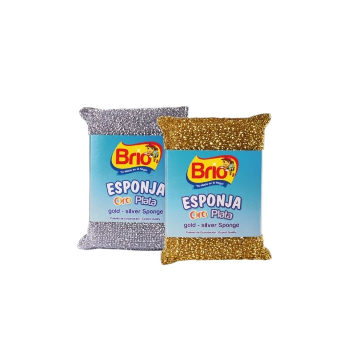 10X Esponja Oro Plata Brio Multiusos Unidad