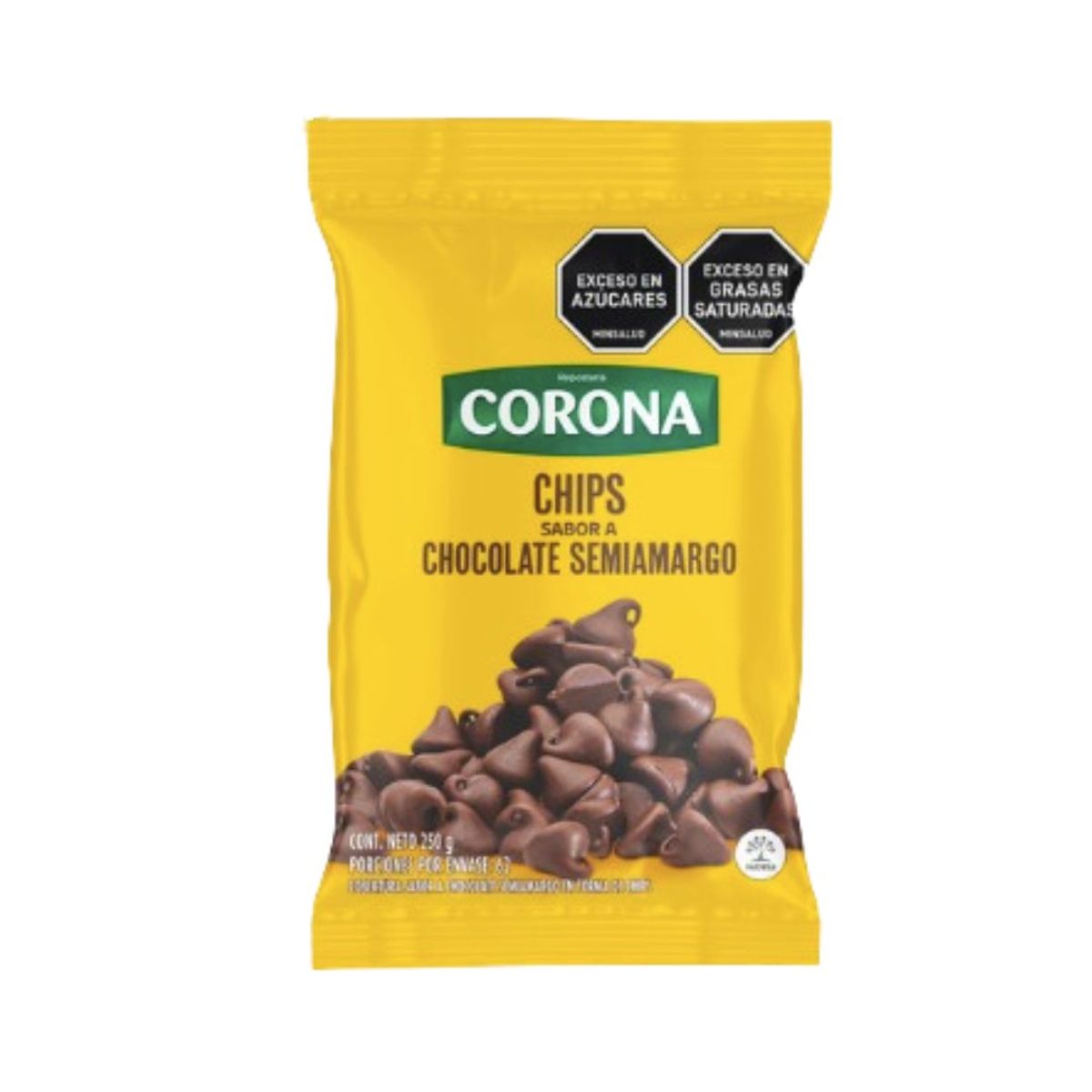 10X Chips Chocolate Semiamargo Corona x 250 Gr Bolsa