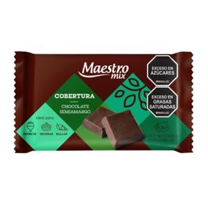 Cobertura Chocolate Semiamargo Maestro x 500 Gr Barra - Unidad