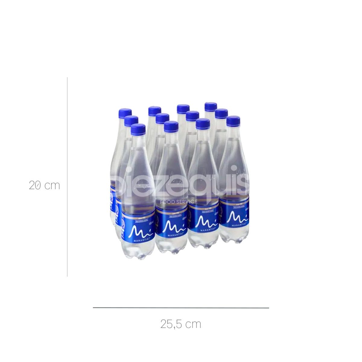 10X Agua Manantial Sin Gas x 600 Ml x 12 Und Pet