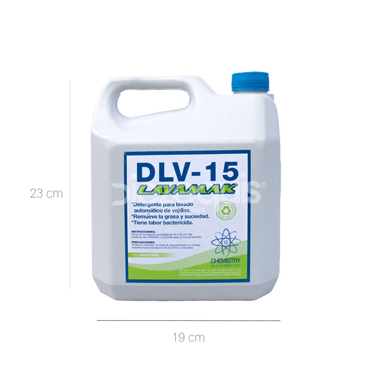 10X Detergente Líquido Para Máquina Lavavajillas Lavamak DLV-15 x 4 Litros Galón