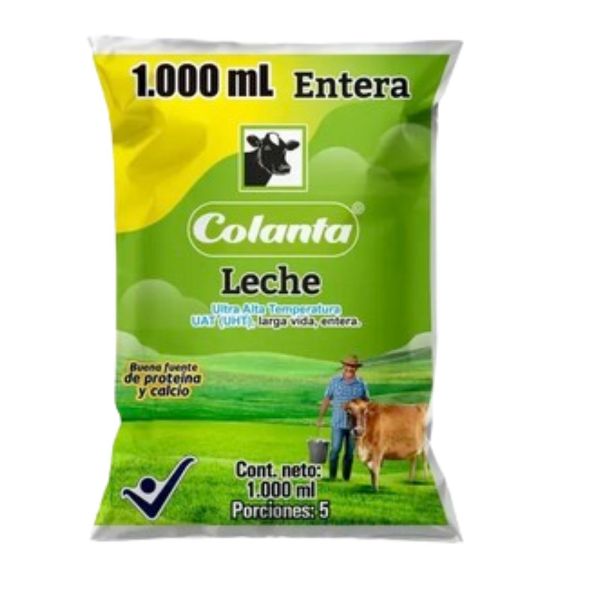 10X Leche UHT Entera Colanta x 1000 Ml Bolsa