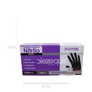 Guante Manipulación Nitrilo Negro Low Drema Talla S x 100 Und Caja Cal 6 - Caja