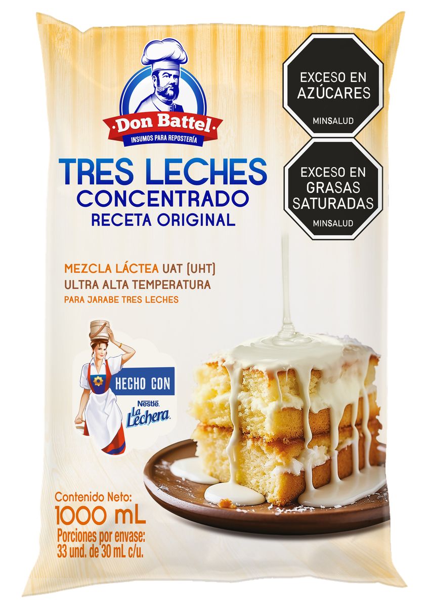 10X Concentrado UHT Tres Leches  Don Battel x 1 Kg