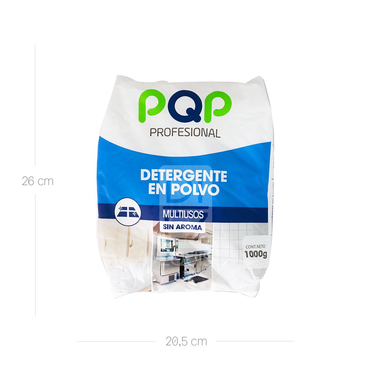 10X Detergente En Polvo Neutro Multiuso PQP x 1 Kg Bolsa