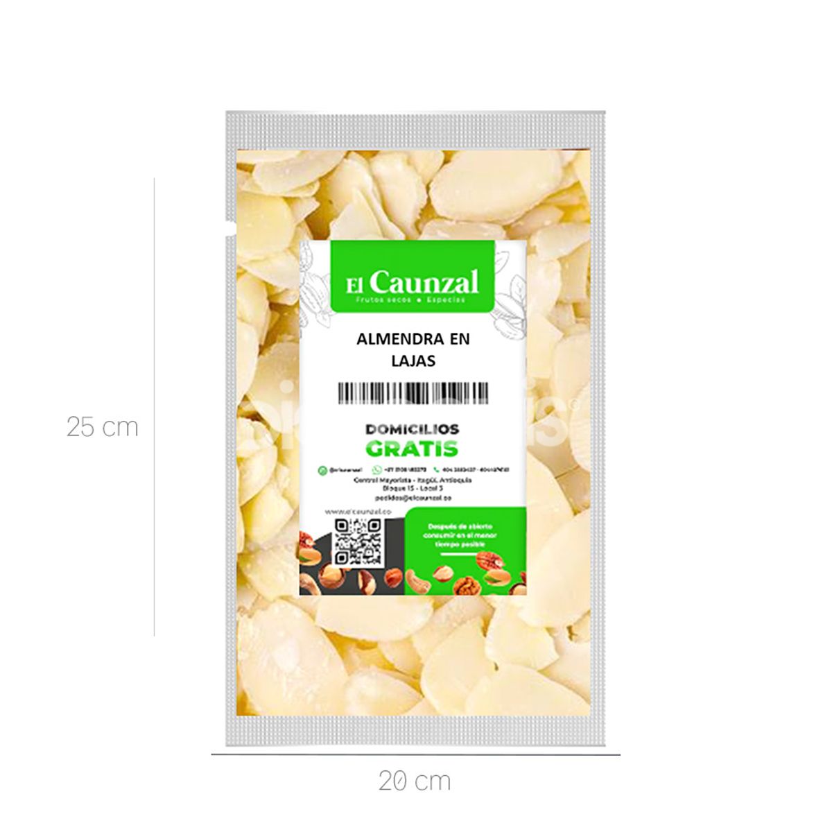 10X Almendra En Laja El Caunzal x 500 Gr Bolsa