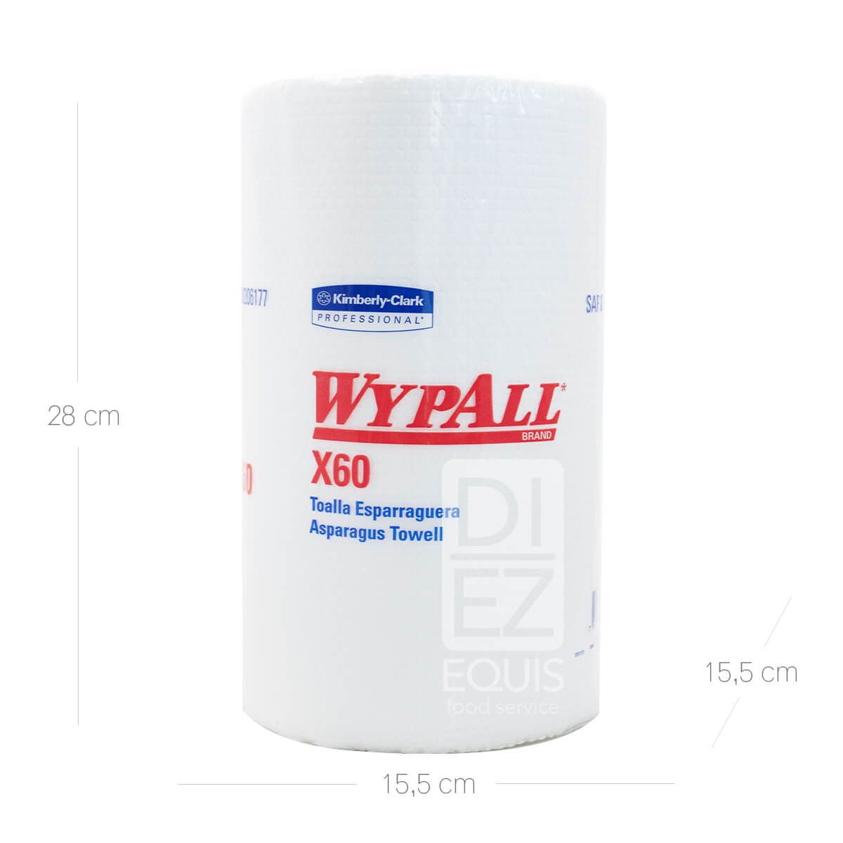 10X Limpión Wypall X60 Verde 6078 x 150 Paños