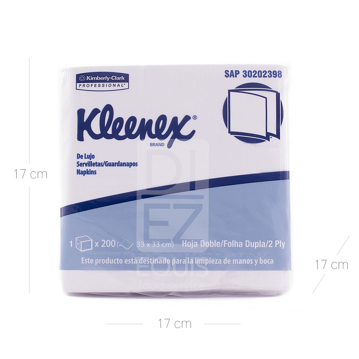 10X Servilleta De Lujo Hoja Doble Kleenex (2398) 4202 Blanco x 100 Und