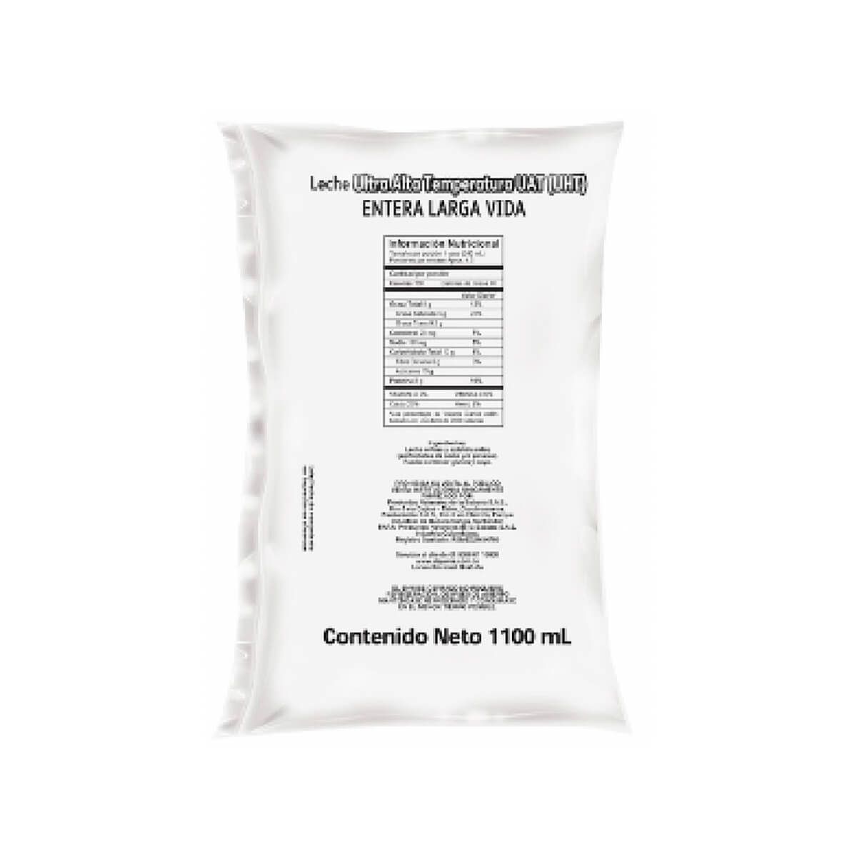 10X Leche UHT Entera Institucional Alquería x 1100 Ml Bolsa