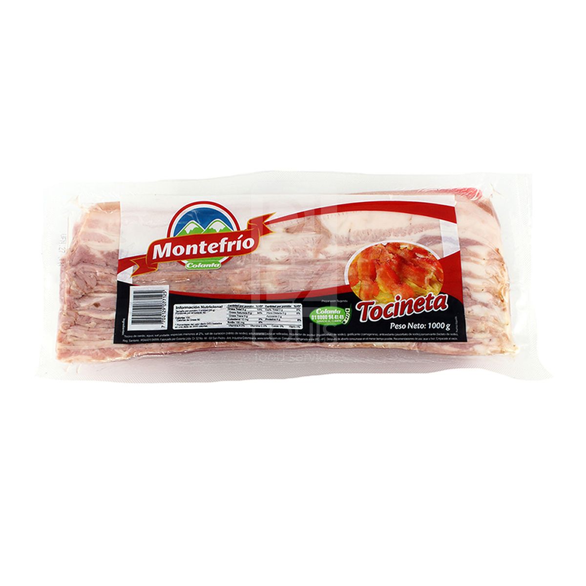 10X Tocineta Al Vacio Colanta x 900 Gr