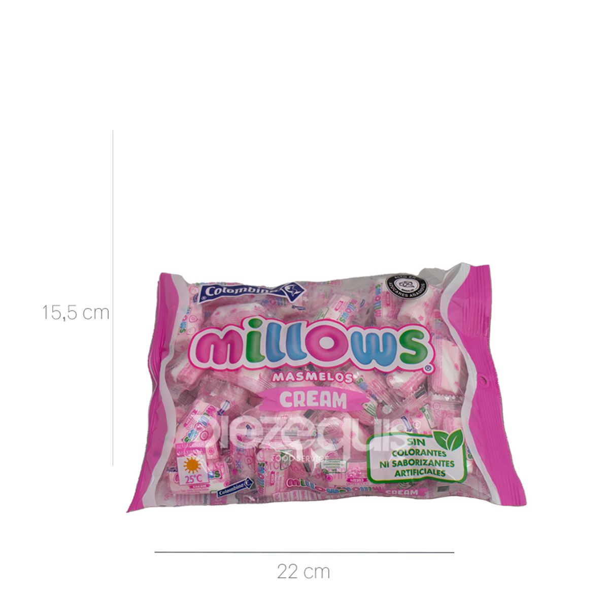 10X Millows Masmelos Cream Colombina x 50 Und Bolsa