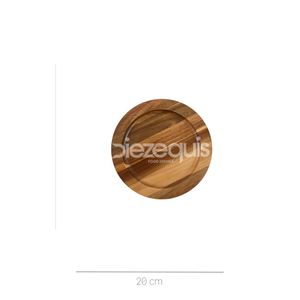 Base De Madera Acacia Para Plato Victoria De 20 Cm Caja x 6 - Unidad