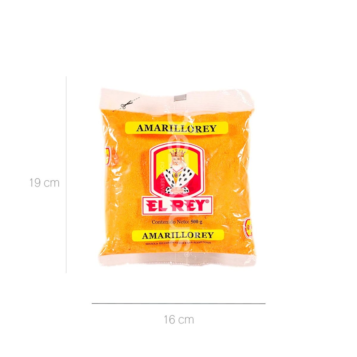 10X Color Amarillo El Rey x 500 Gr Bolsa