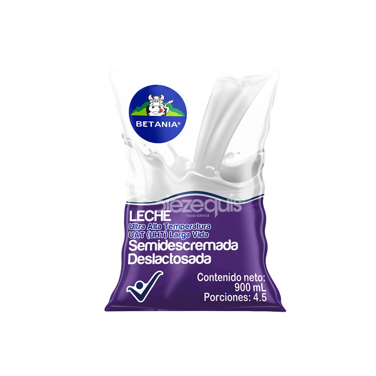 10X Leche UHT Semidescremada Deslactosada Betania x 900 Ml