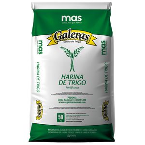 Harina Galeras Harina De Trigo Natural Mas Bulto 50 Kg - Bulto