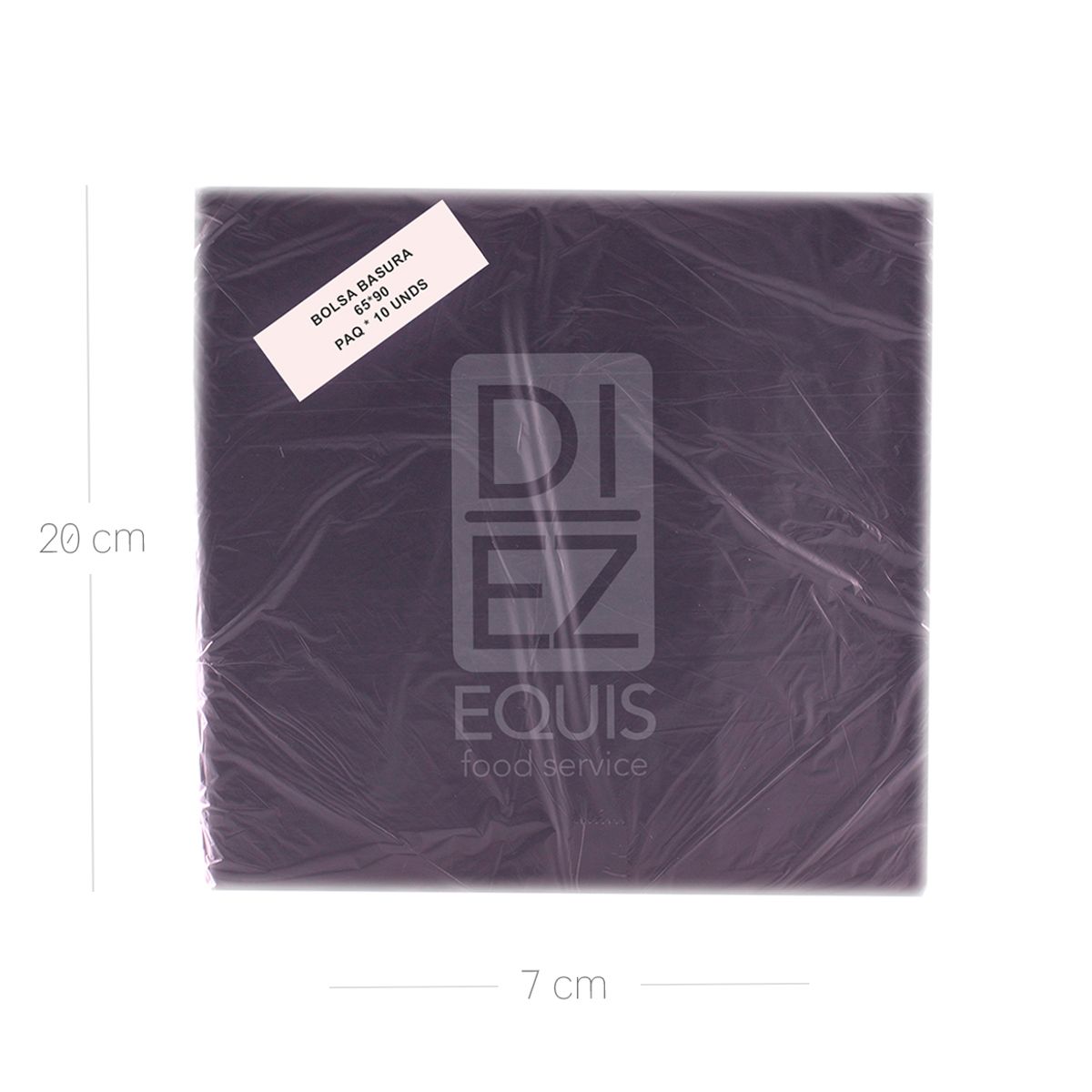 10X Bolsa Basura Negra 65 x 90 Cm x 10 Und Rollo