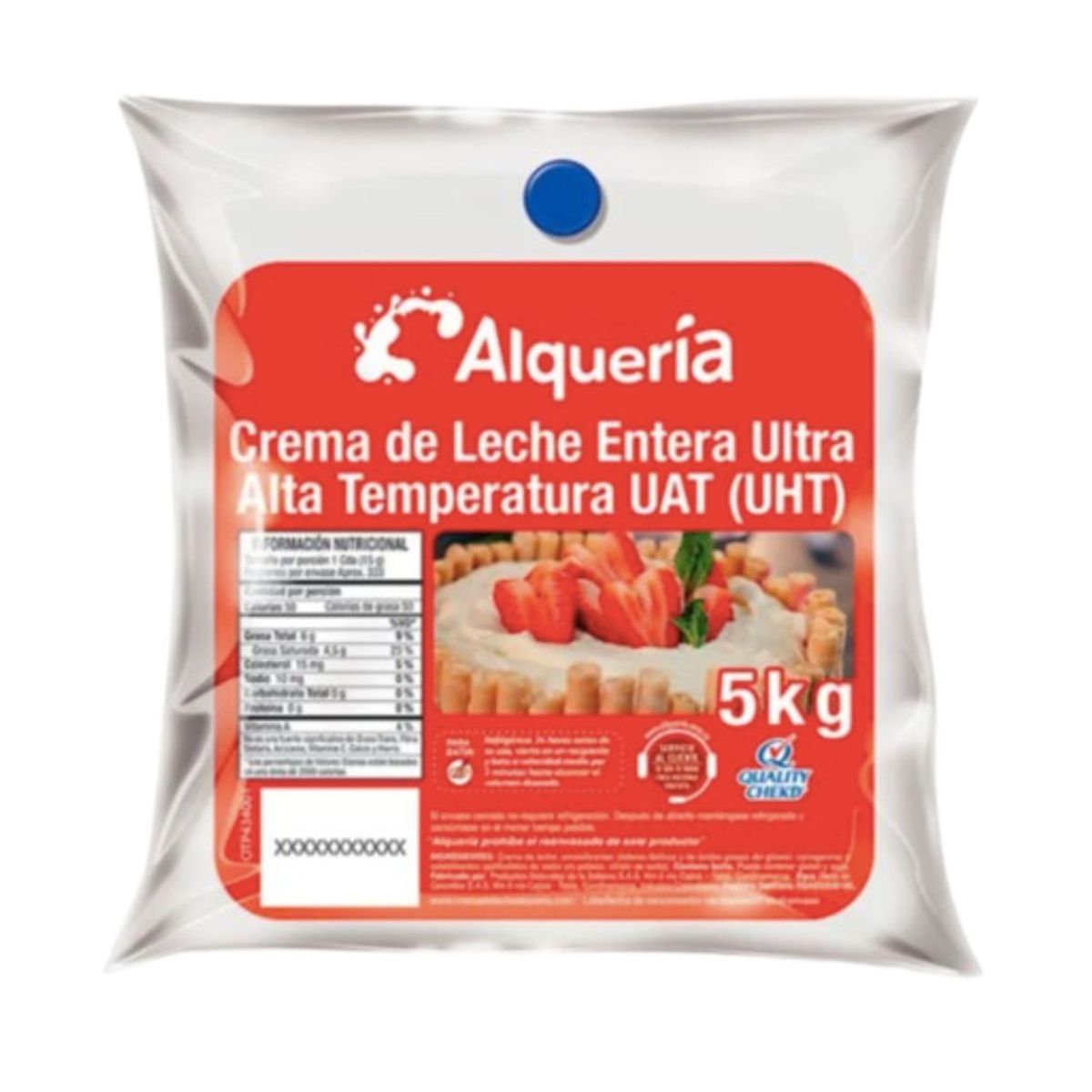 10X Crema De Leche Entera Alquería x 5 Kg Bolsa