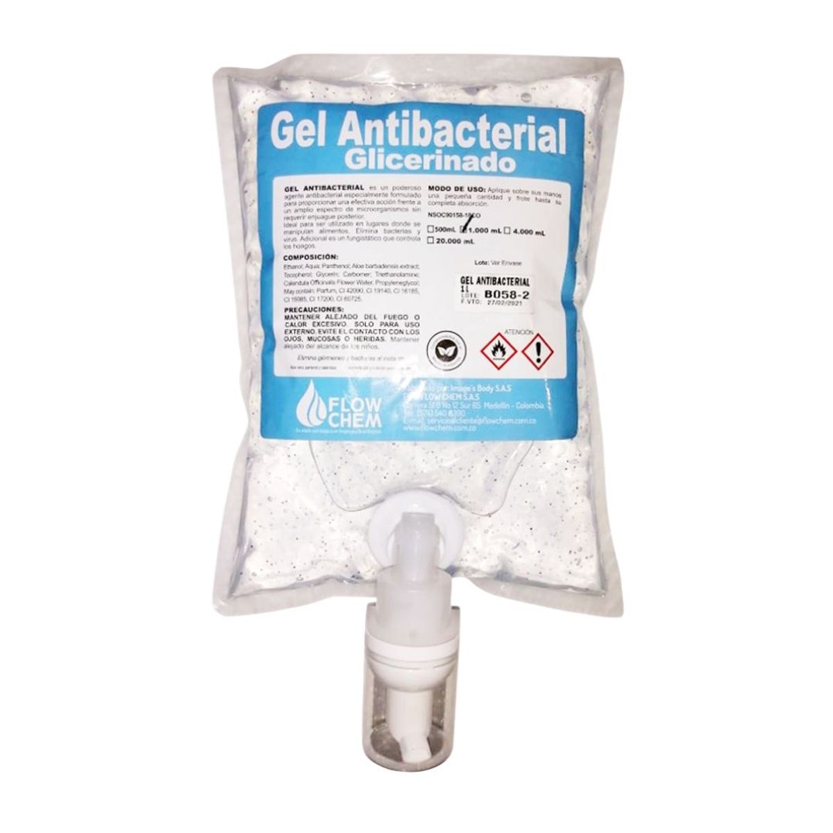 10X Gel Antibacterial x 1000 Ml Bolsa