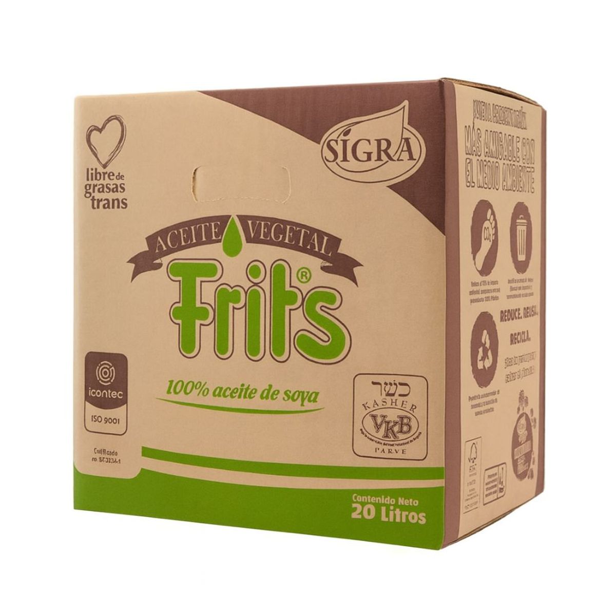 10X Aceite Frits Soya en Caja-Bidon x 20 Litros