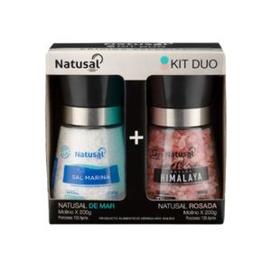 Sal Rosada Himalaya y Sal Marina Molino Natusal Molinos x 200 Gr Caja x 12 Und  - Paca - Unidad