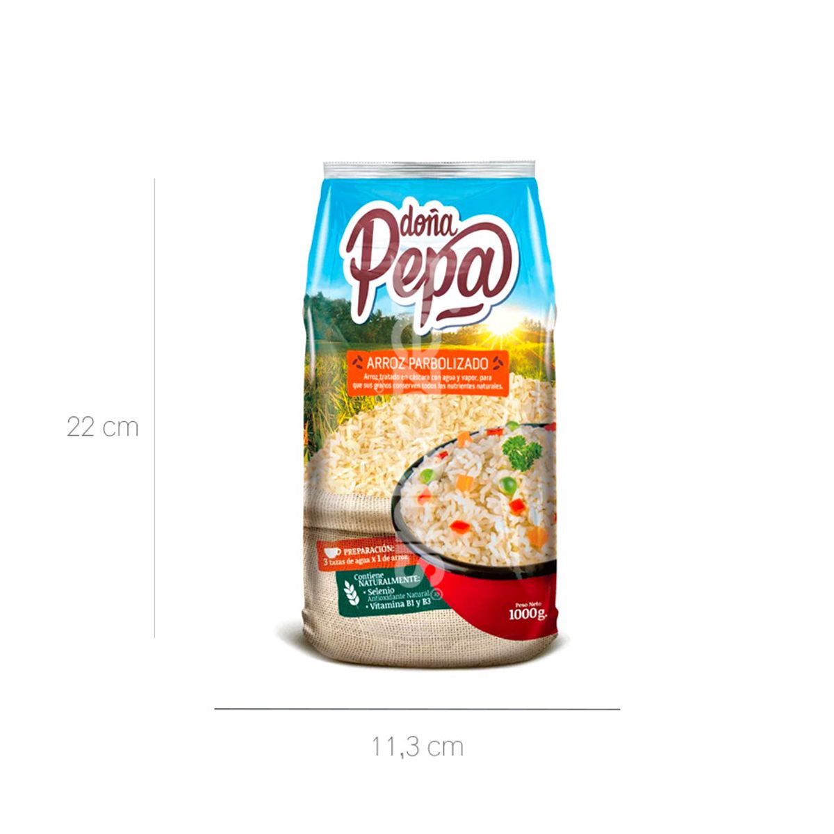 10X Arroz Doña Pepa Parbolizado Bolsa x 1000 G