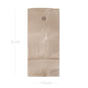 Bolsa  Kraft # 12 x 100 Und - Paquete