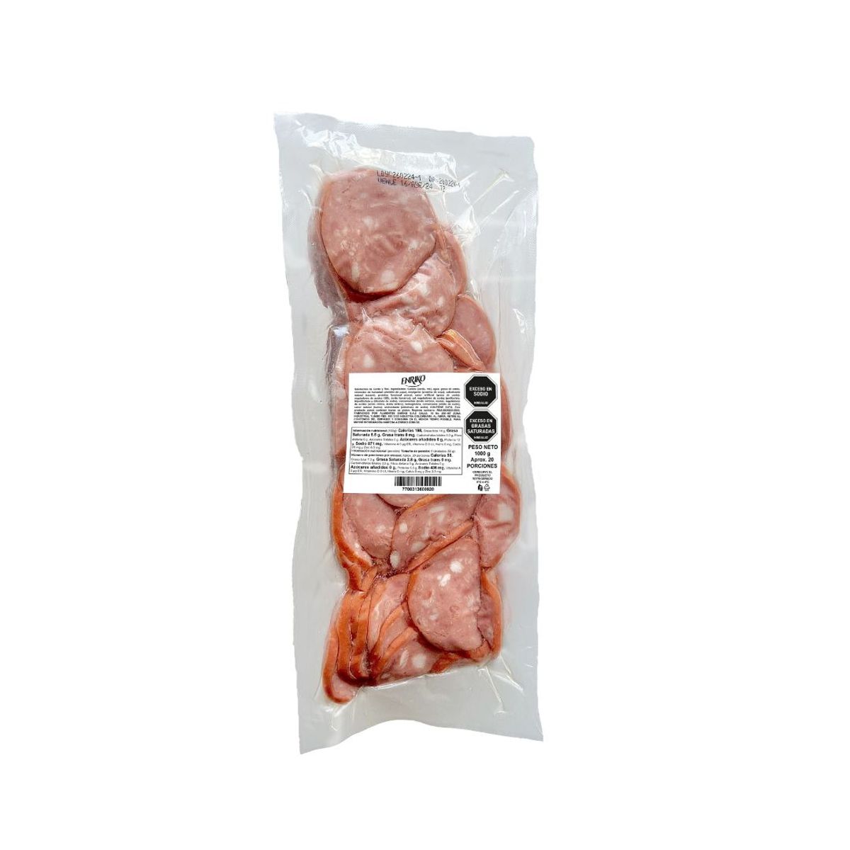 10X Salchichon de Cerdo y Res Salami Mixto Enriko  x 1000 Gr