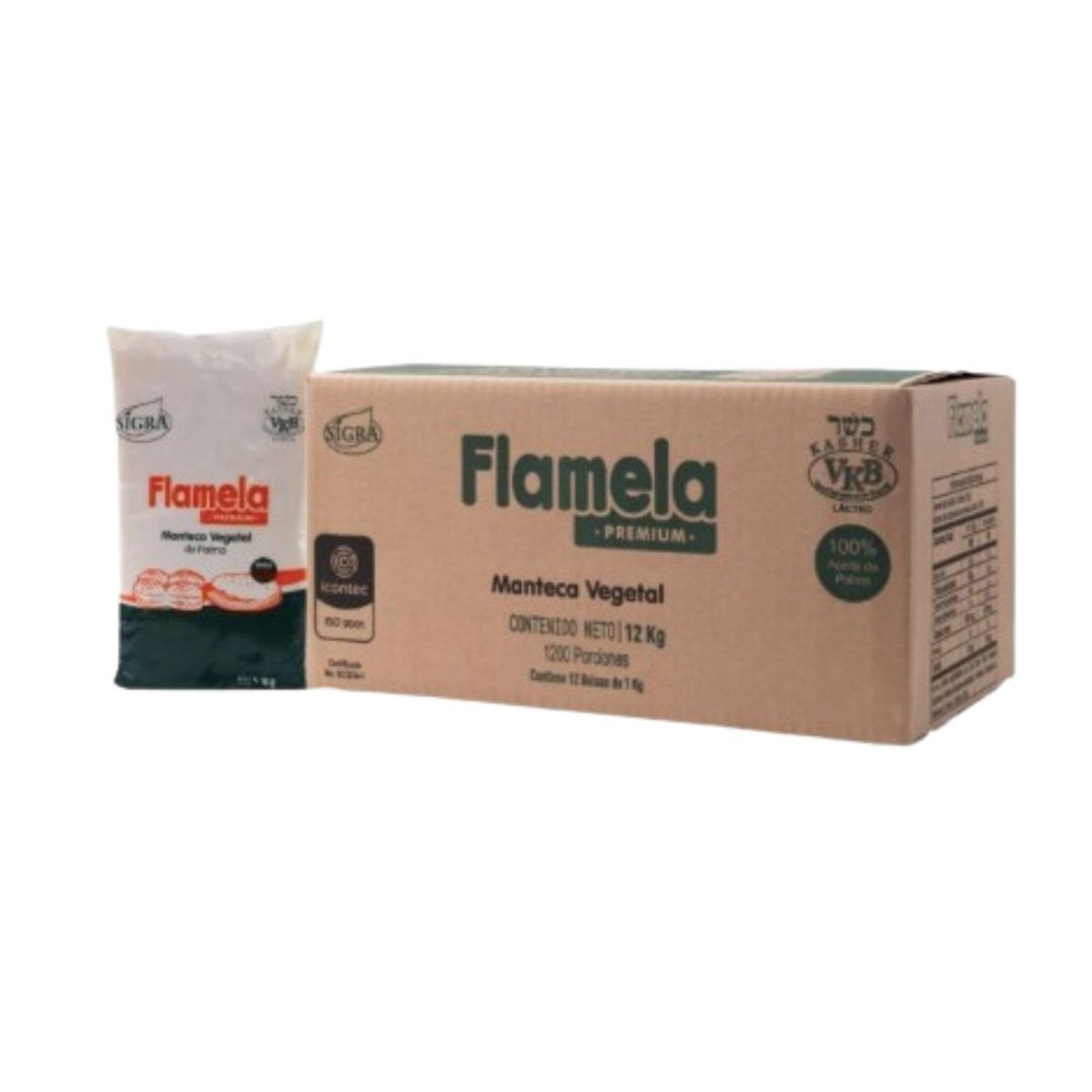 10X Manteca Vegetal Flamela x 1 Kl
