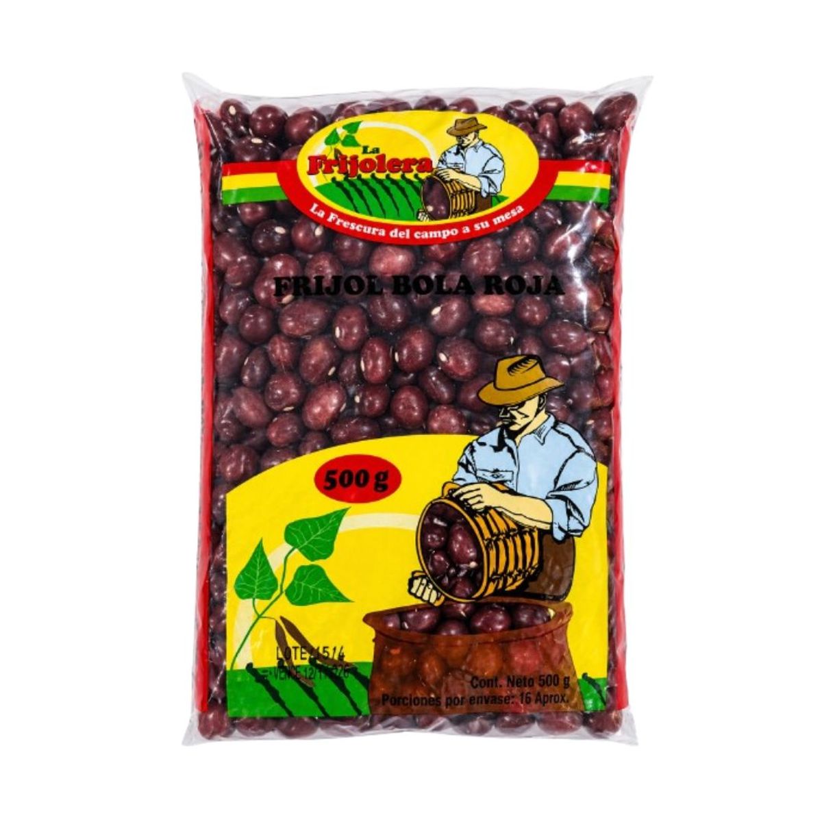 10X Frijol Bola Roja La Frijolera x 500 Gr Bolsa