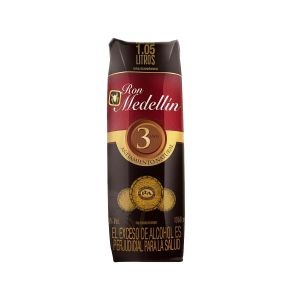Ron Medellín 3 Años x 1050 Ml Tetrapack - Unidad