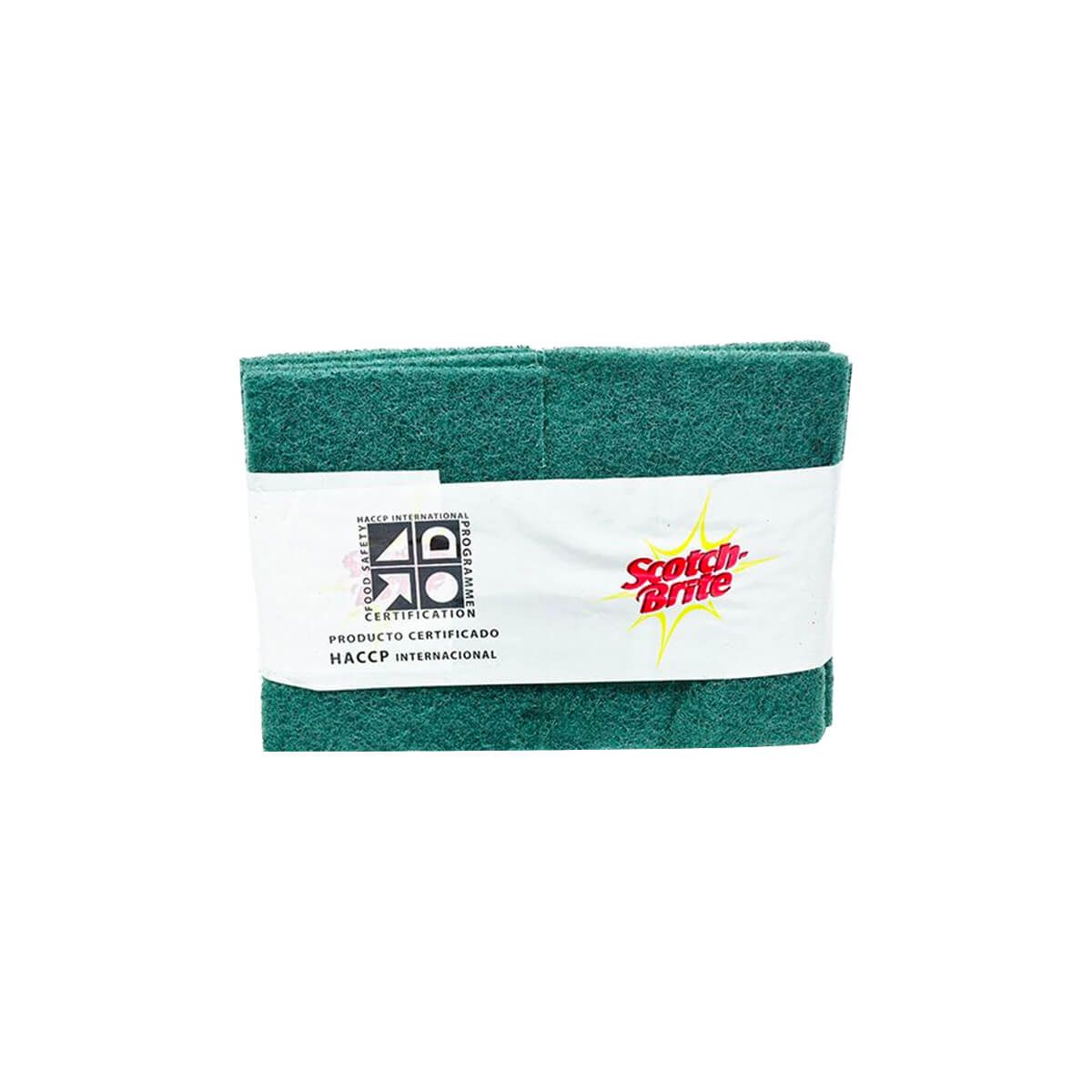 10X Fibra Abrasiva Verde Scotch Brite Uso General 15 x 11 Cm x 40 Unid