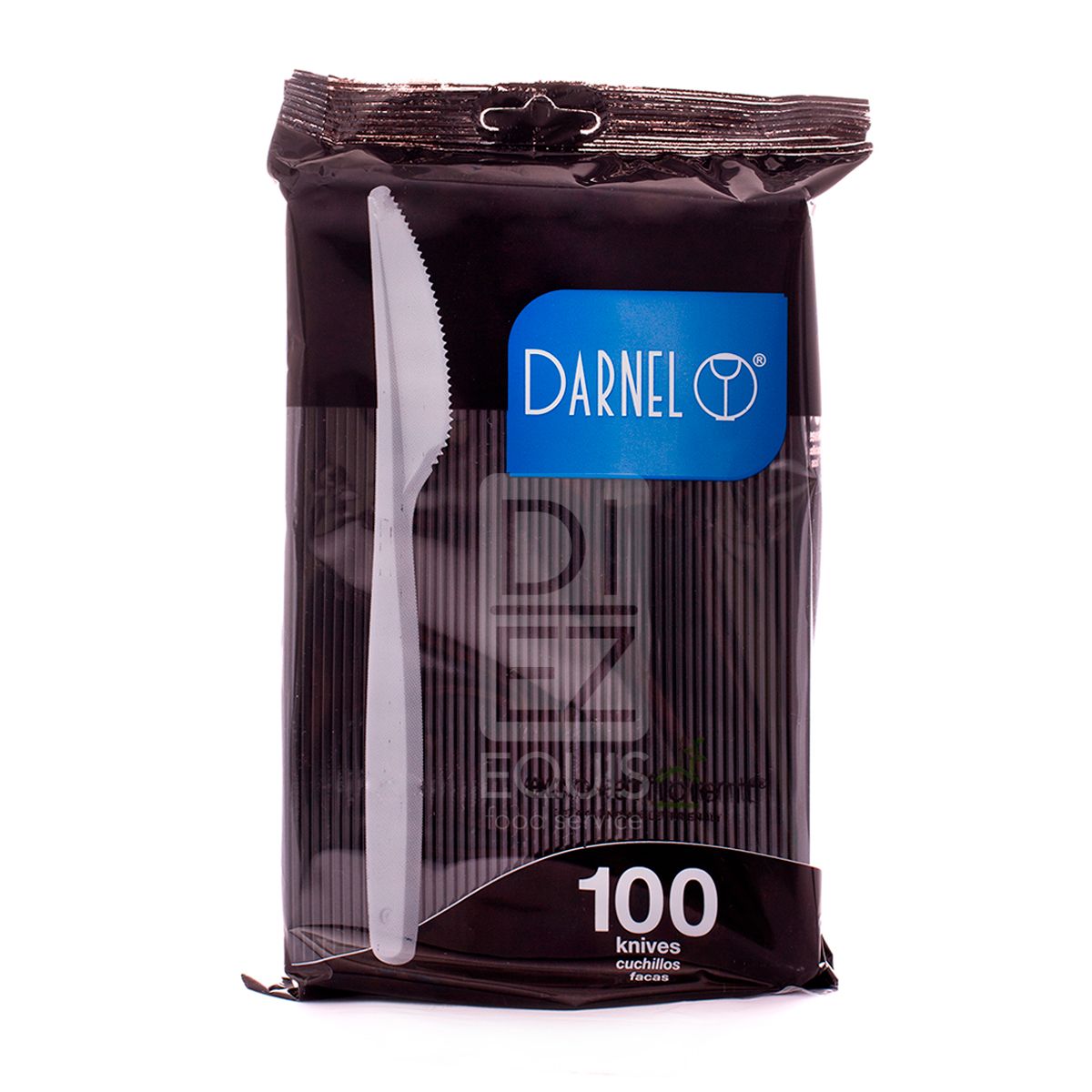 10X Cuchillo Desechable Bistrot Negro x 100 Und