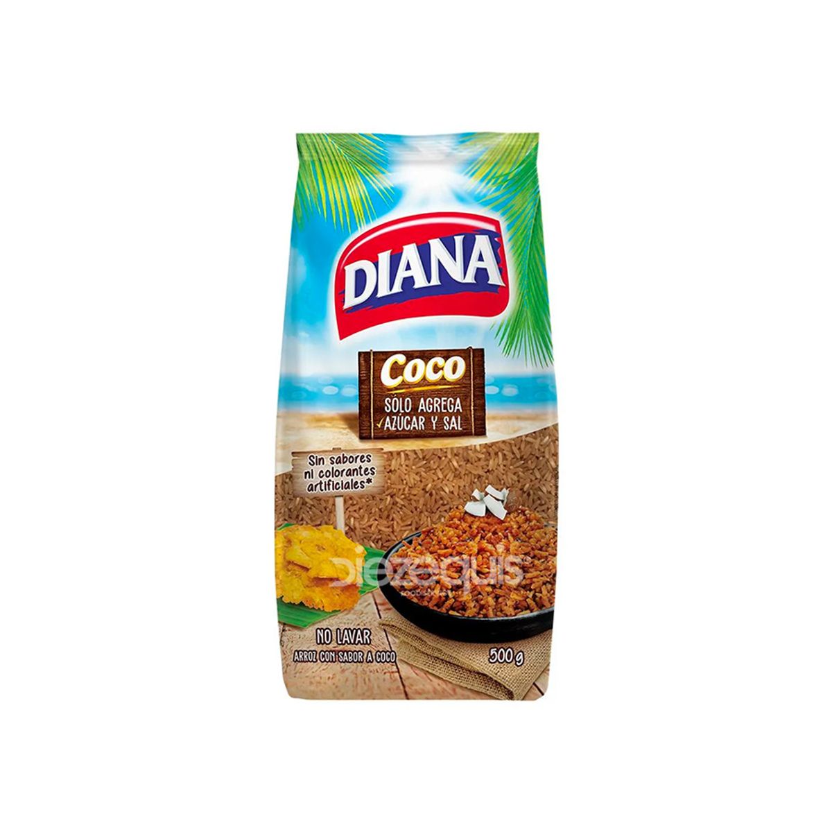 10X Arroz Con Sabor A Coco Premiun Diana x 500 Gr