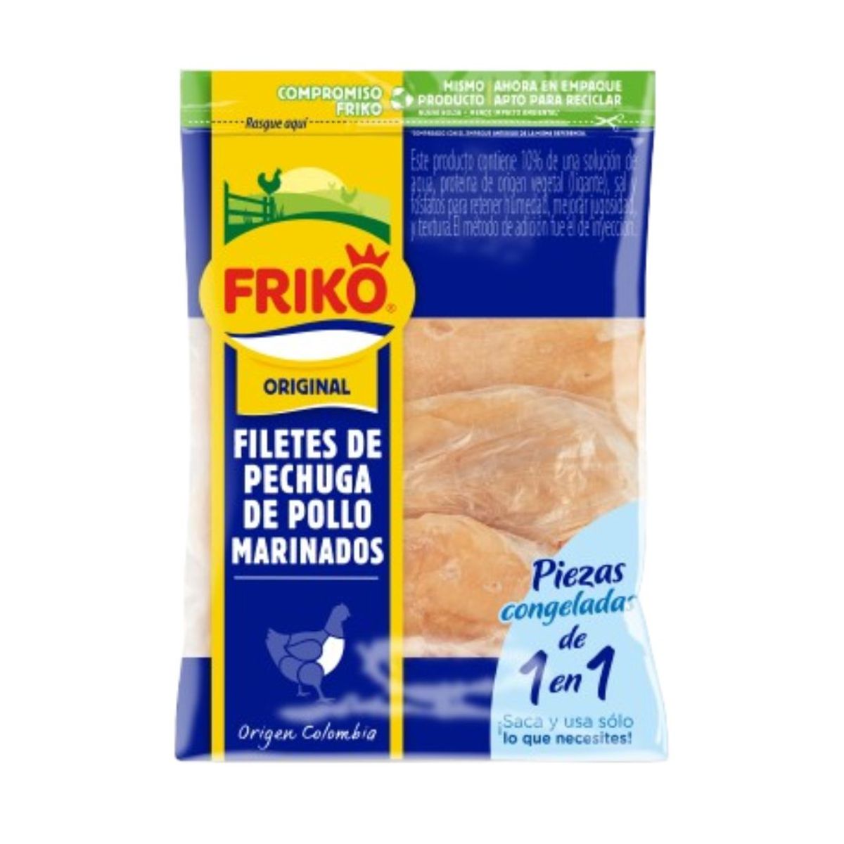 10X Filete de Pechuga Friko +/- 600 Gr a 1,2 Kg Bolsa (Precio x Kg)