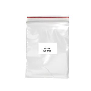 Bolsa Tipo Ziploc CP 40 x 50 Cm x 100 Und - Paquete