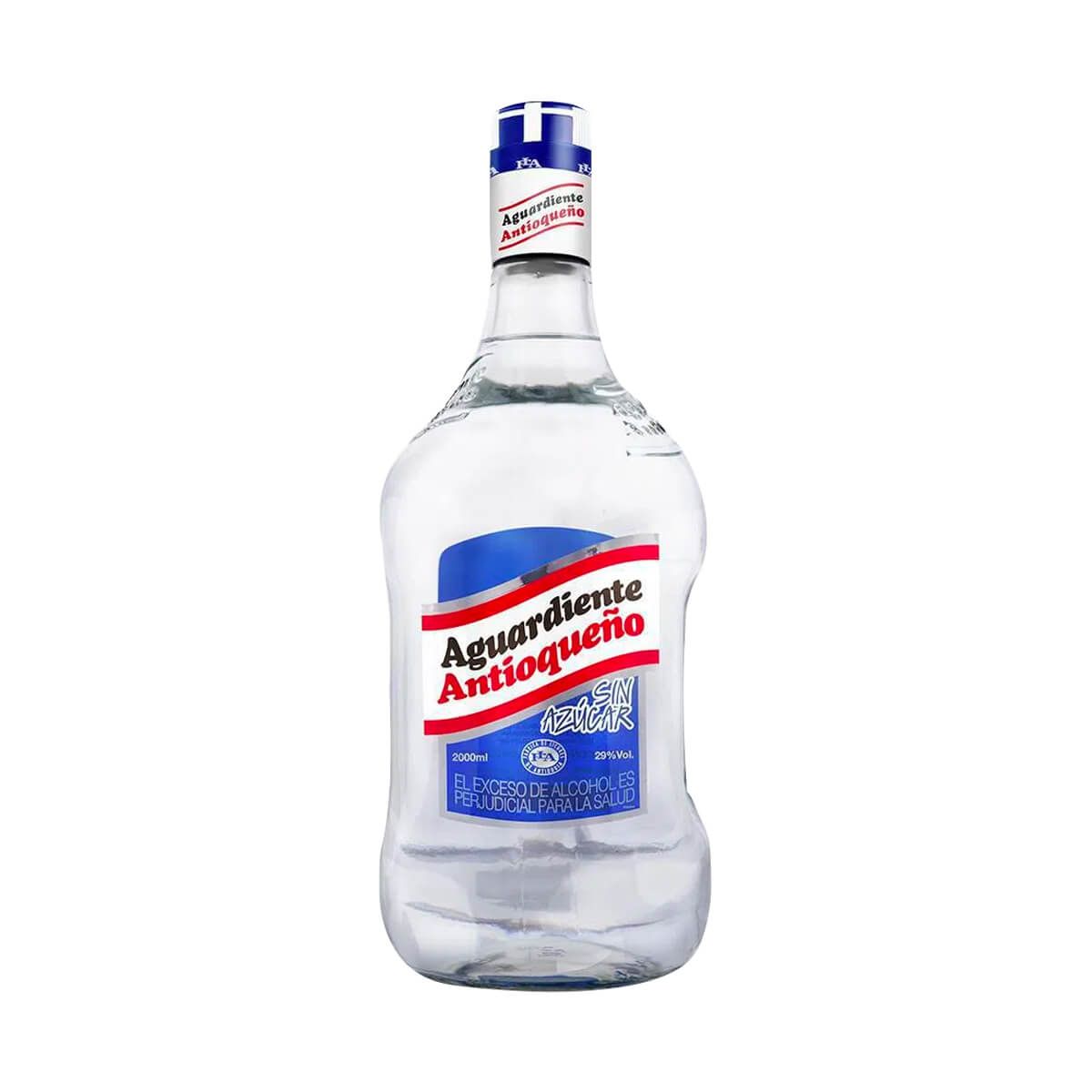 10X Aguardiente Antioqueño Sin Azúcar Tapa Azul x 2 Litros