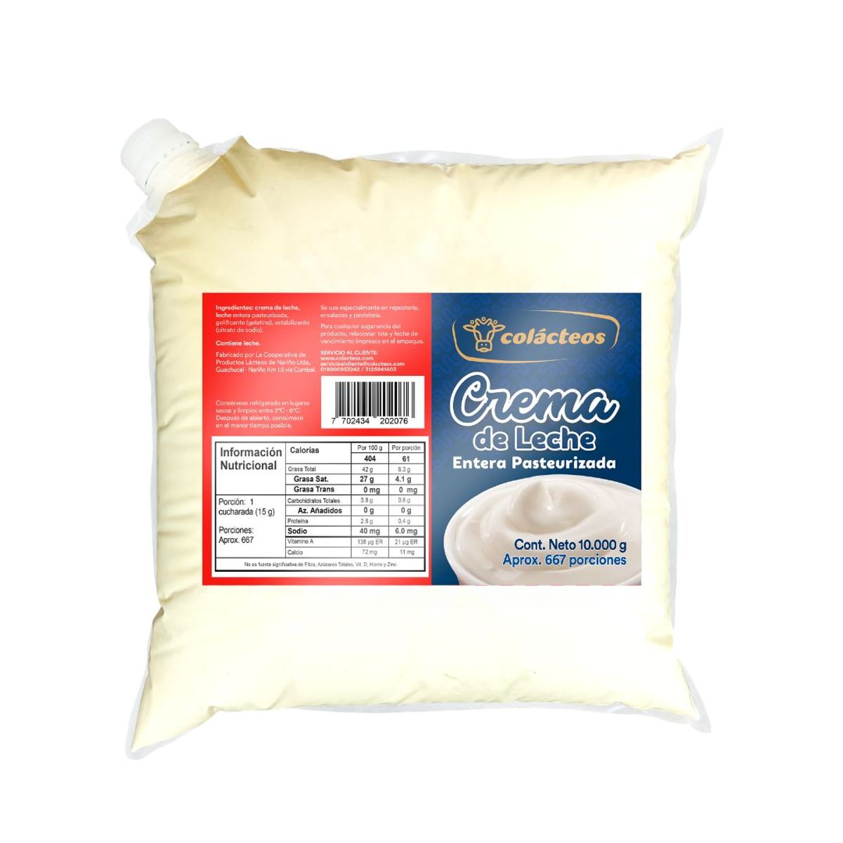 10X Crema de Leche Colácteos x 10 Litros