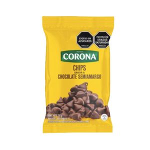 Chips Chocolate Semiamargo Corona x 250 Gr Bolsa - Bolsa