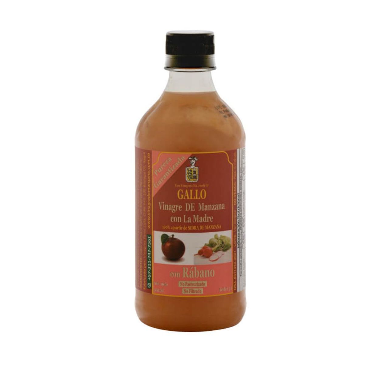 10X Vinagre De Manzana con Rabano Gallo x 500 Ml