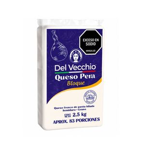 Queso Pera Del Vecchio x 2500 Gramos Bloque - Unidad