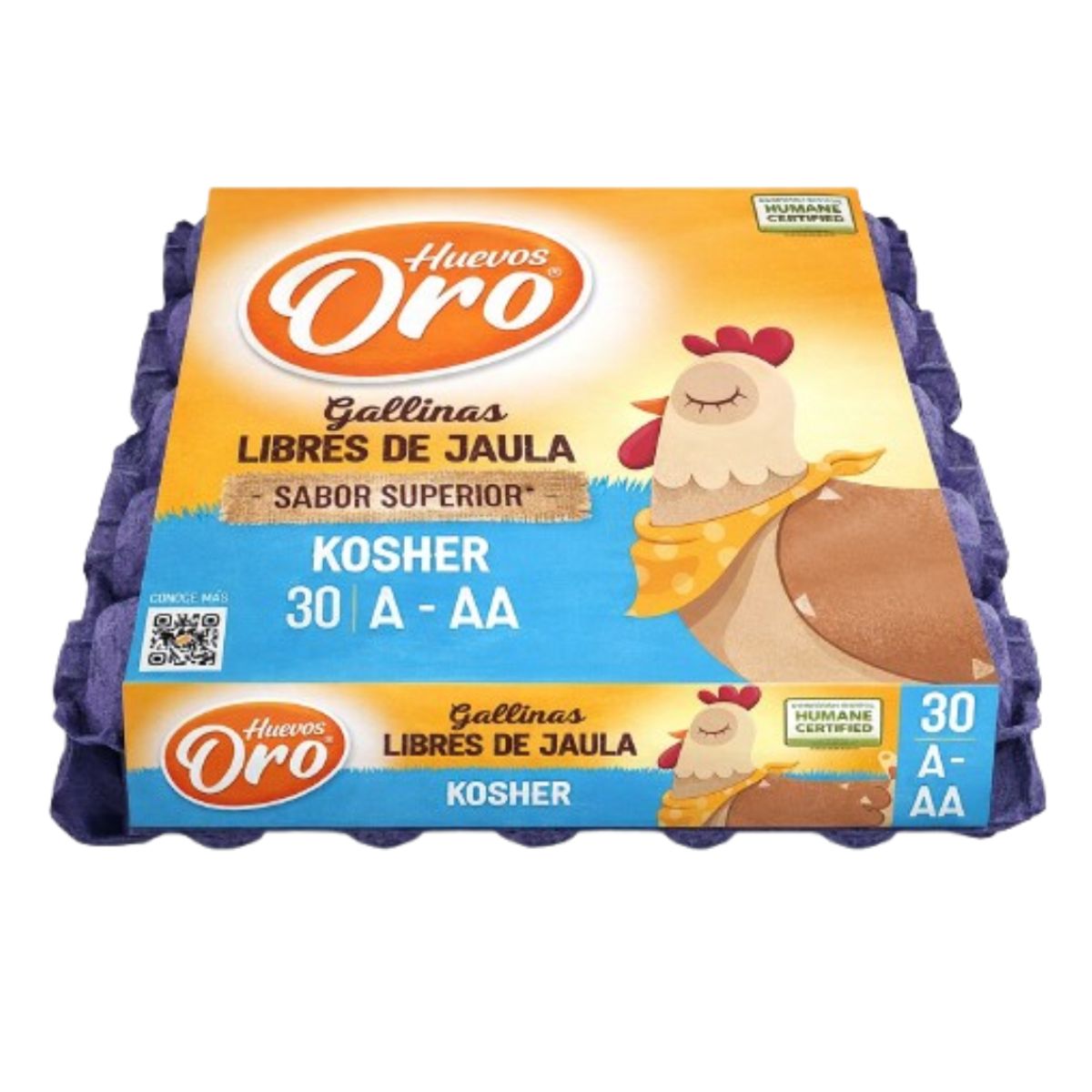 10X Huevos Oro Rojo AA KOSHER  Cubeta x 30 Und Cartón