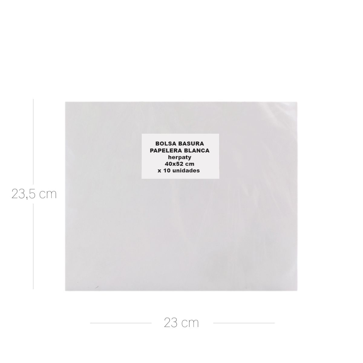 10X Bolsa Basura Papelera Blanca 40 x 52 Cm x 10 Und